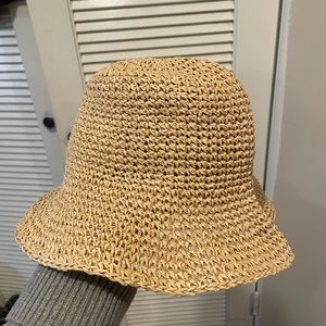 Vintage Straw Bucket Hat